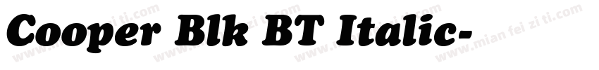 Cooper Blk BT Italic字体转换